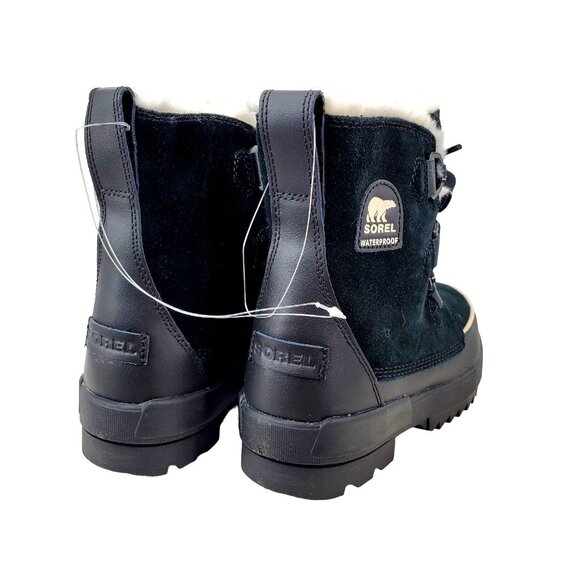 SOREL Boots TIVOLI IV Womans 11 Fur Suede Leather Waterproof Shoes Outdoor Black - Picture 8 of 16